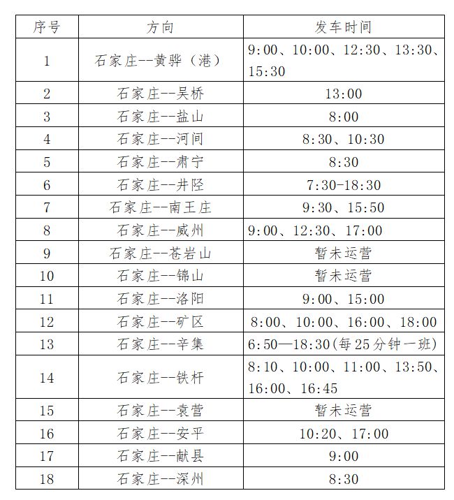 白佛客運(yùn)站時(shí)刻表最新