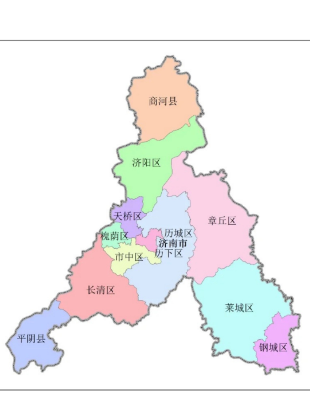濟南市最新區(qū)域劃分圖，城市探索之旅啟程